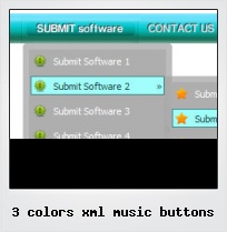 3 Colors Xml Music Buttons