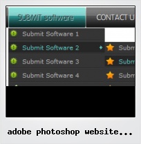 Adobe Photoshop Website Template Animated Buttons