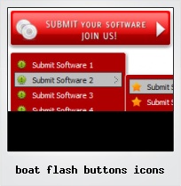 Boat Flash Buttons Icons