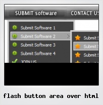 Flash Button Area Over Html