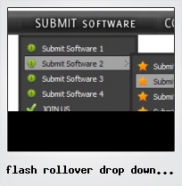 Flash Rollover Drop Down Button