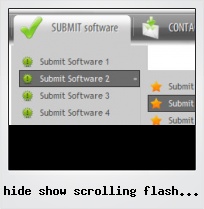 Hide Show Scrolling Flash Button