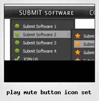 Play Mute Button Icon Set