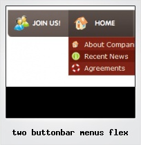 Two Buttonbar Menus Flex