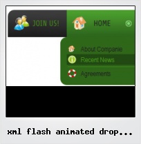 Xml Flash Animated Drop Down Buttons