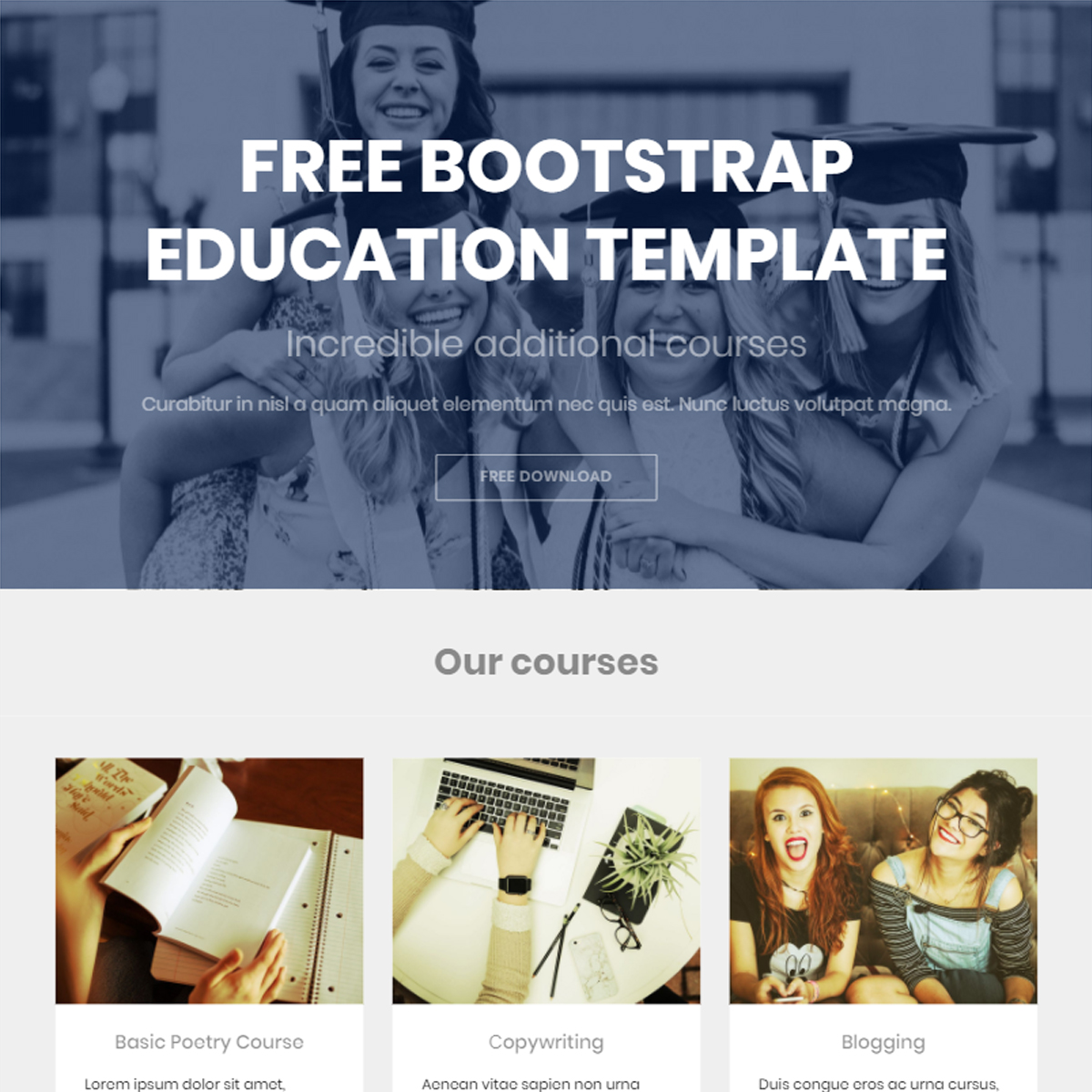 Responsive Bootstrap Education Themes
