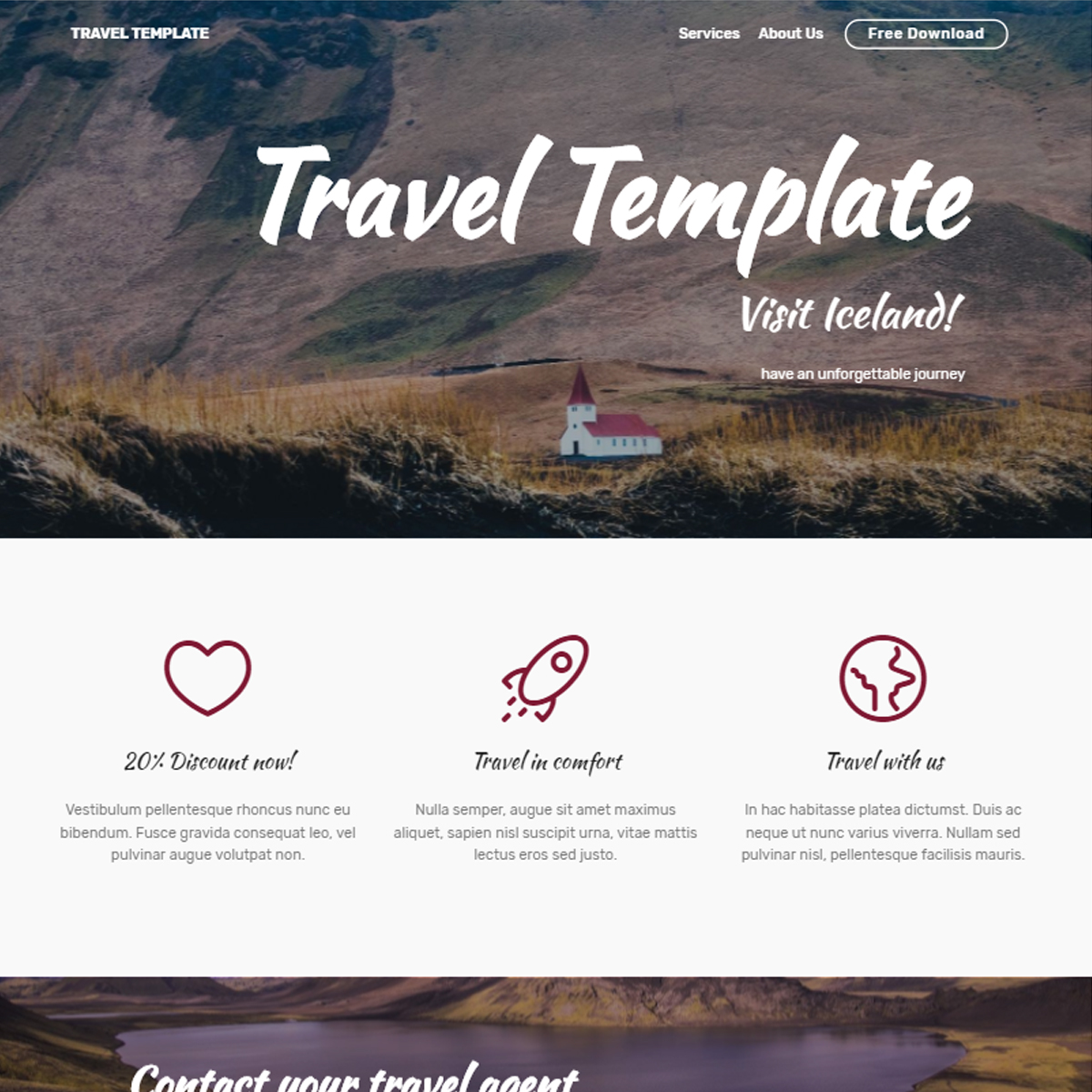 Free Download Bootstrap Travel Templates