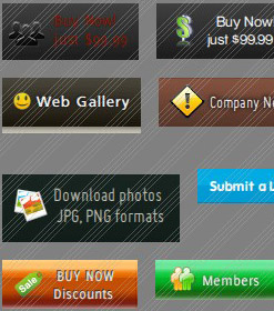 Icon Web Menu Button Samples Templates
