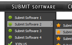 best flash intro banner menu button Submenu Sample