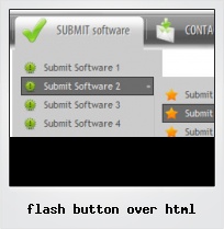 Flash Button Over Html