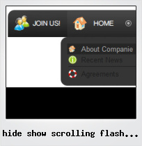 Hide Show Scrolling Flash Button