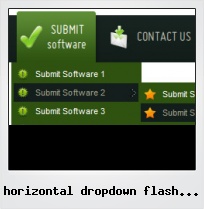 Horizontal Dropdown Flash Button