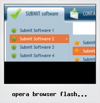 Opera Browser Flash Covers Button