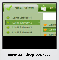 Vertical Drop Down Buttons Flash Templeate