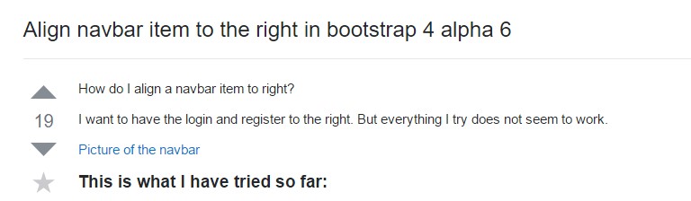  Coordinate navbar item to the right  inside Bootstrap 4 alpha 6