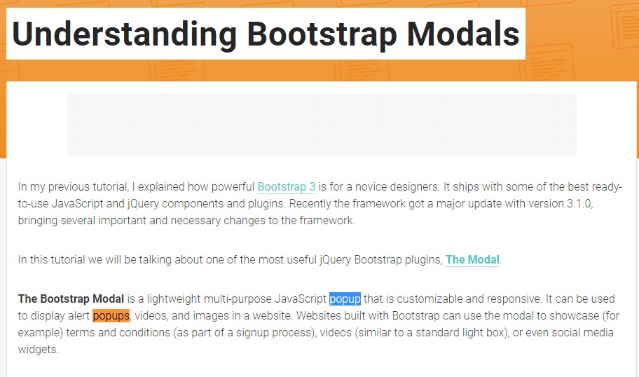  Yet another  helpful  information about Bootstrap Modal Popup