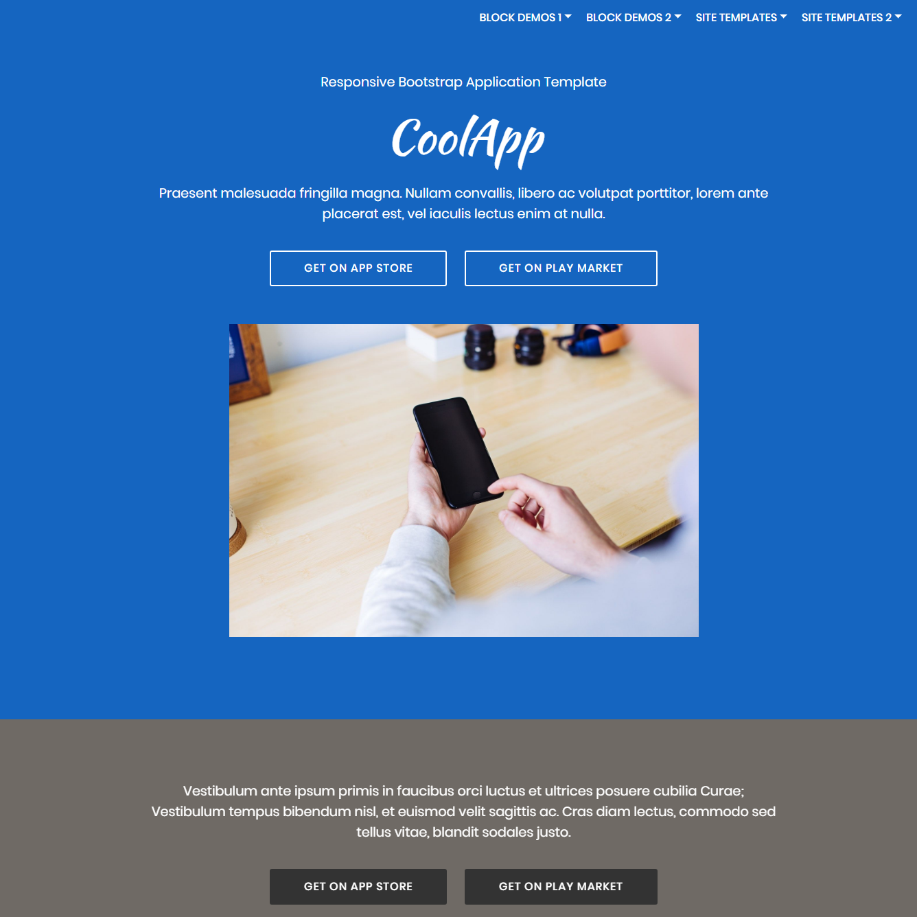 CSS3 Bootstrap Application Templates
