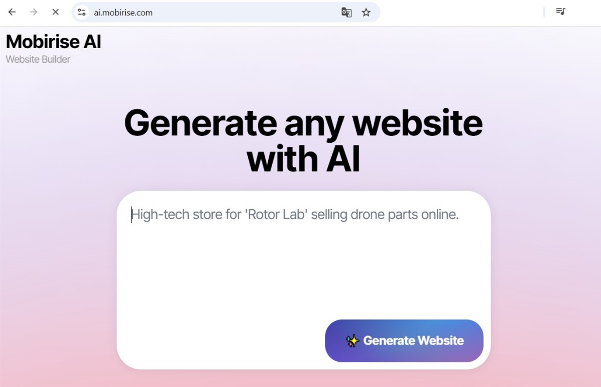 Mobirise AI Website Builder